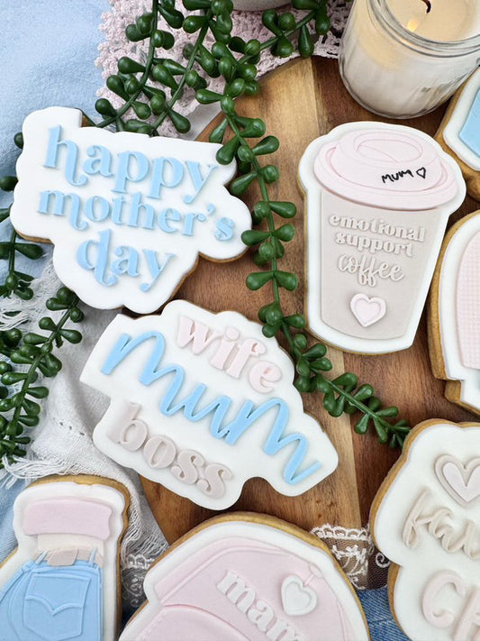 Emotional Support Coffee Cookie Cutter & Stamp