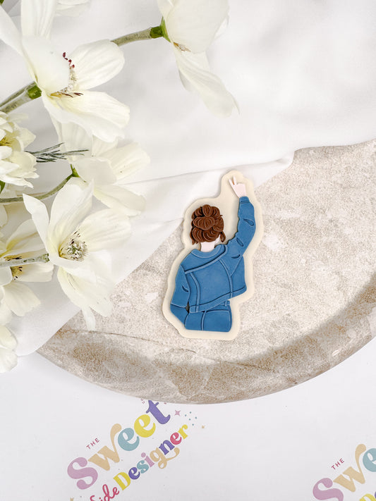 Denim Jacket Woman (PEACE) Cookie Cutter & Stamp