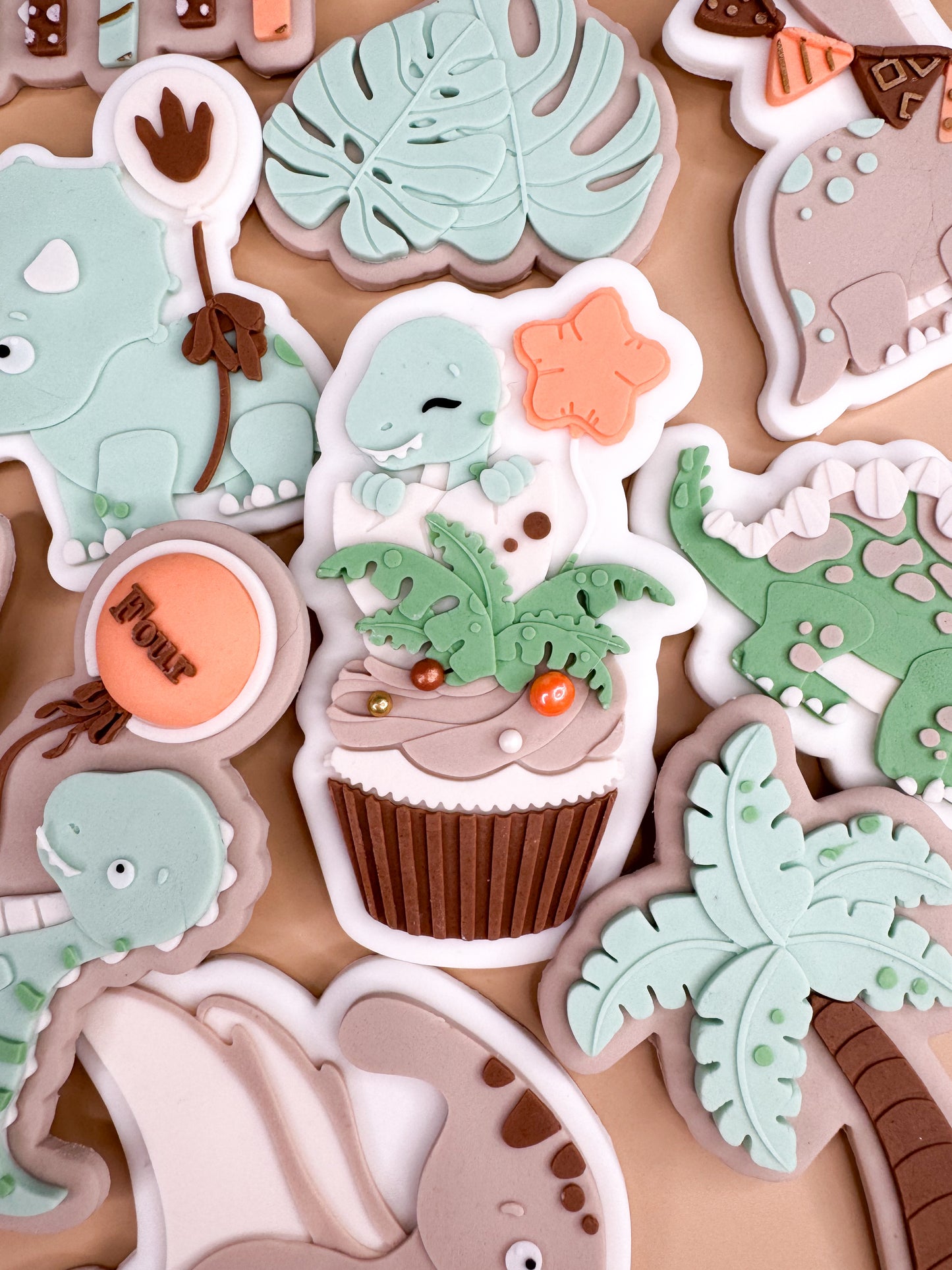 Dino Cupcake Cookie Cutter & Stamp