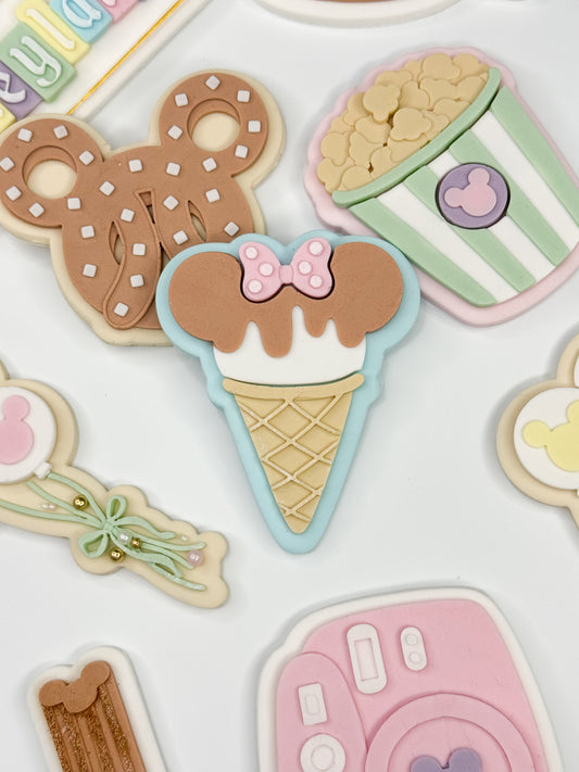 Girl Mouse Ice-Cream Cookie Cutter & Stamp