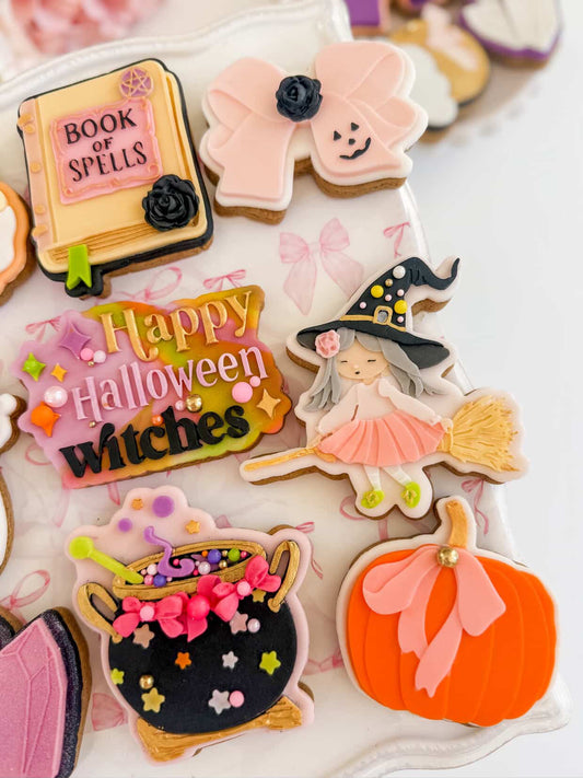 Happy Halloween Witches Cookie Cutter & Stamp