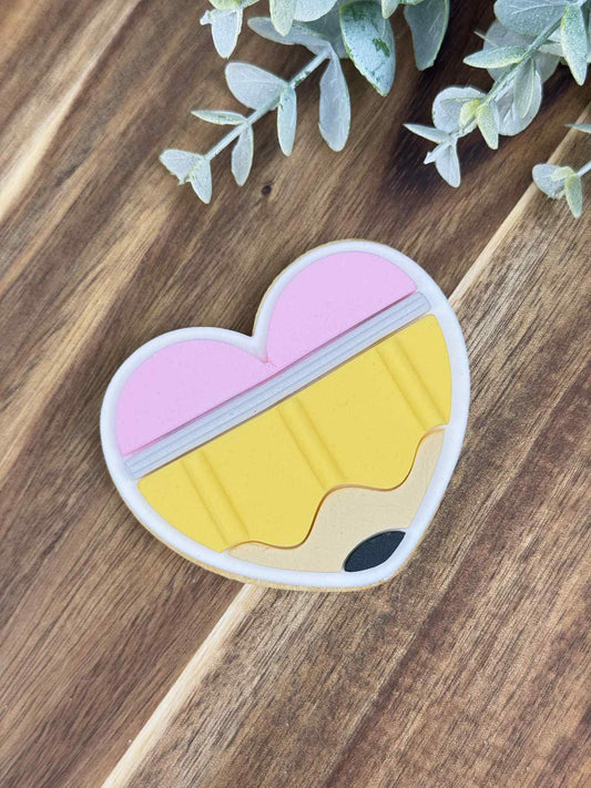 Pencil Heart Cookie Cutter & Stamp