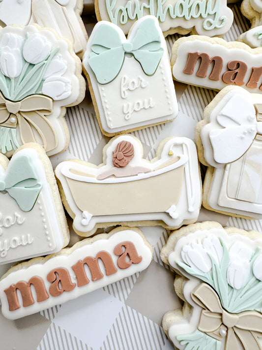 Woman In Bath Cookie Cutter & Stamp