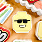 Brick Face With Sunglasses Cookie Cutter & Stamp