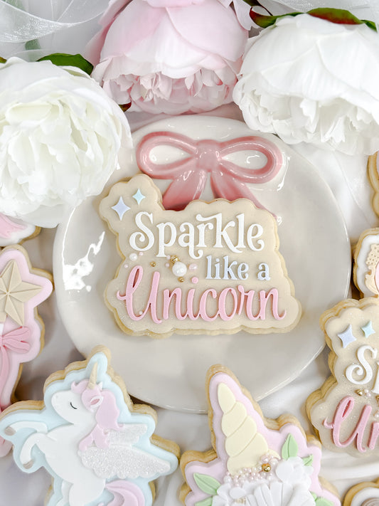 Sparkle Like A Unicorn Cookie Cutter & Stamp
