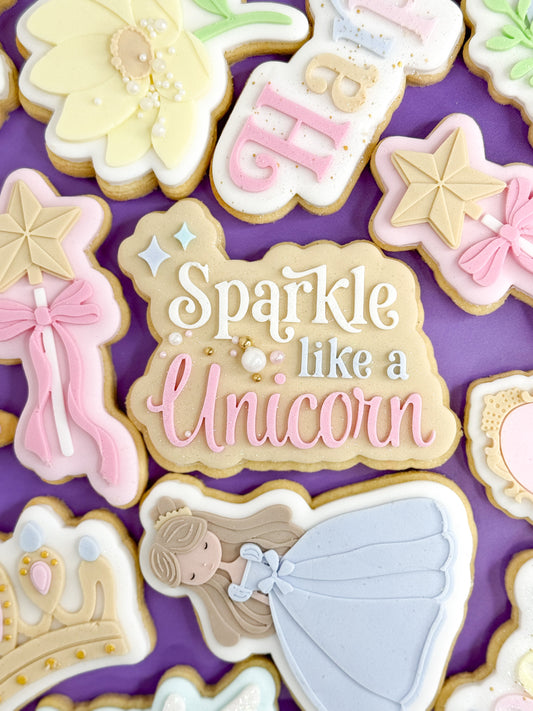 Sparkle Like A Unicorn Cookie Cutter & Stamp