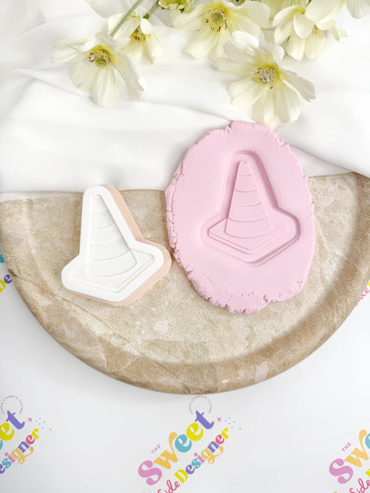 Traffic Cone Cookie Cutter & Stamp