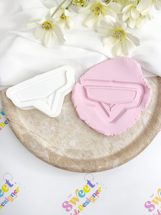 Racing Cars Badge Blank Cookie Cutter & Stamp