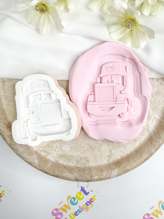 Cheery Mack Truck Cookie Cutter & Stamp