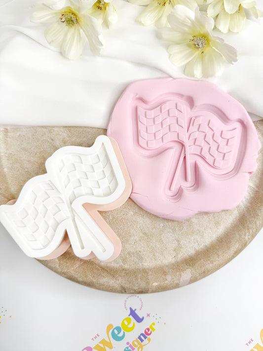 Racing Flags Cookie Cutter & Stamp