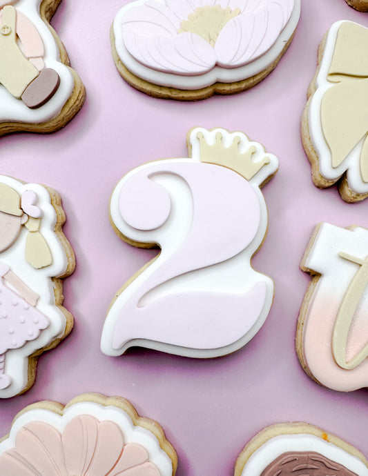 TWO With Crown Cookie Cutter & Stamp