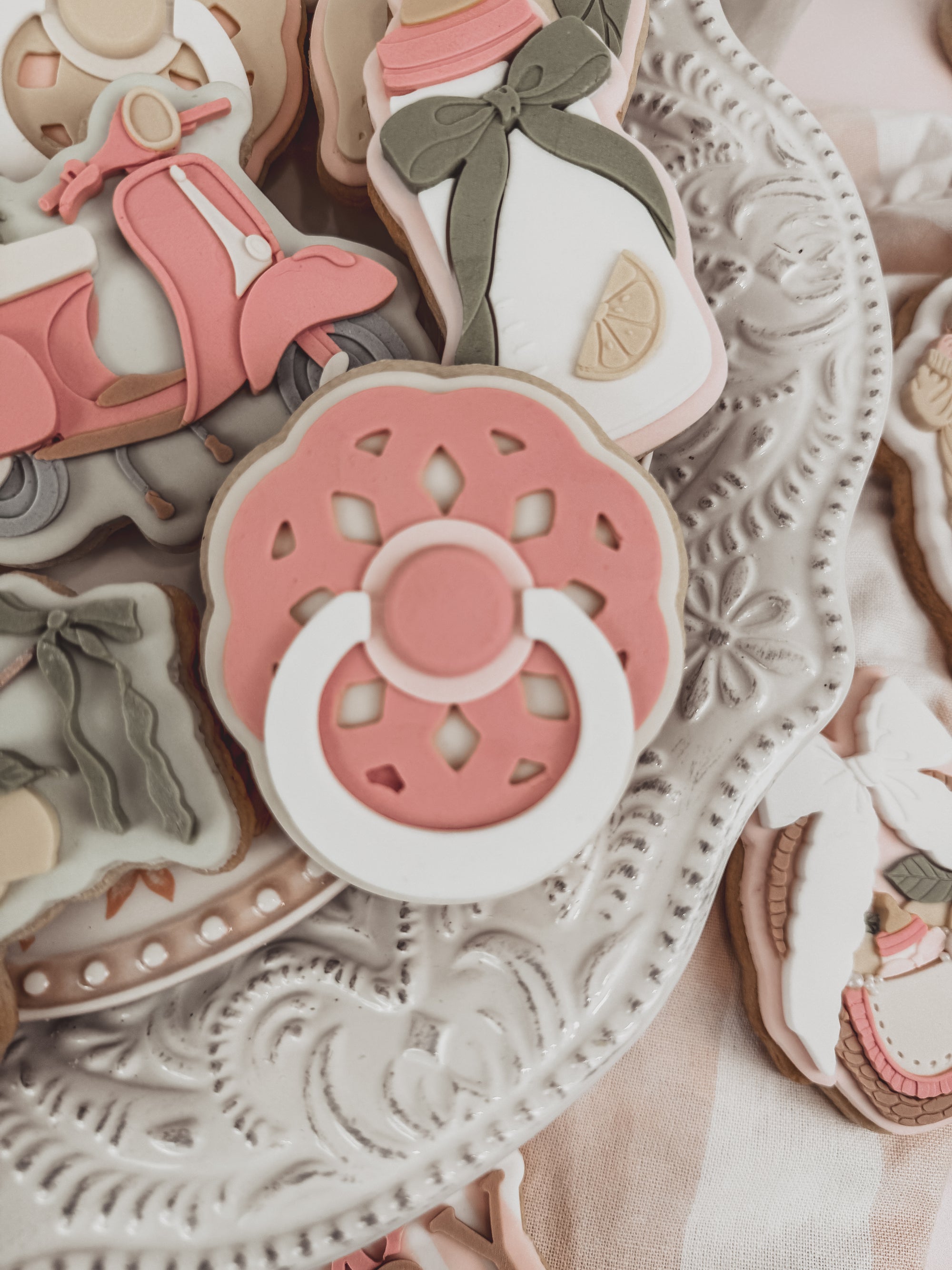 Boho Pacifier Cookie Cutter &amp; Stamp