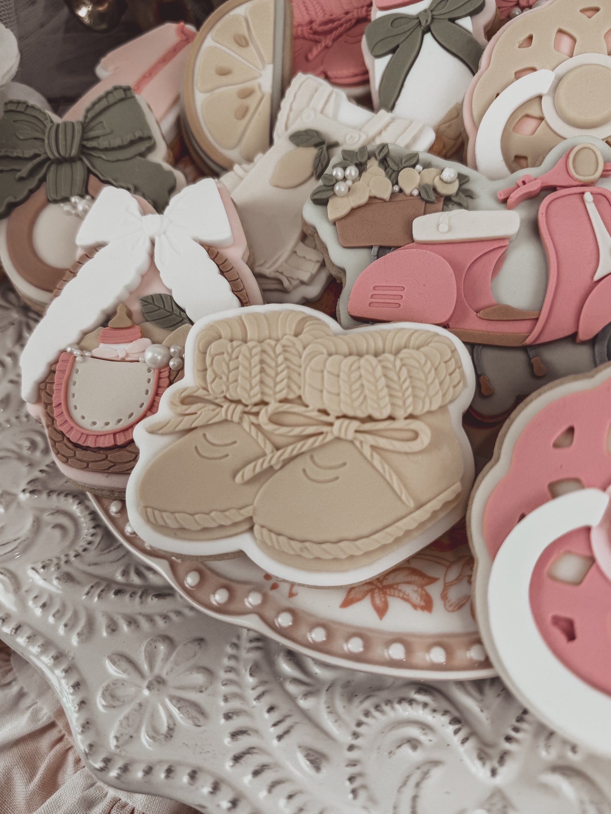Knit Baby Booties Cookie Cutter &amp; Stamp