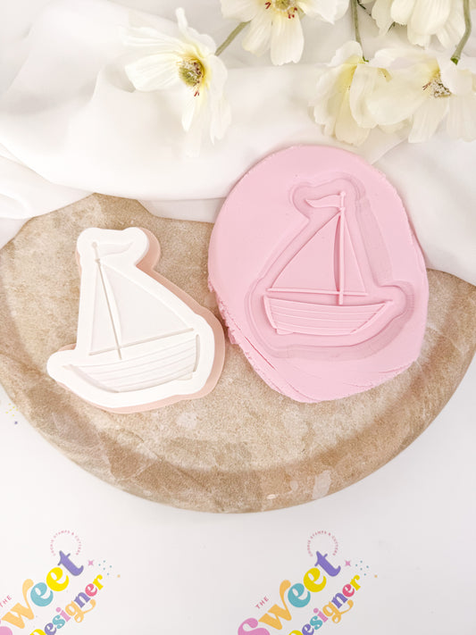 Cute Boat Cookie Cutter & Stamp