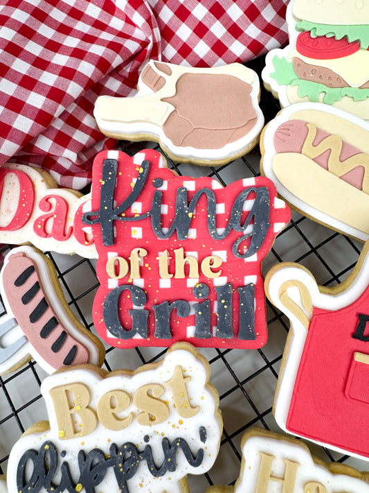 King Of The Grill Cookie Cutter & Stamp
