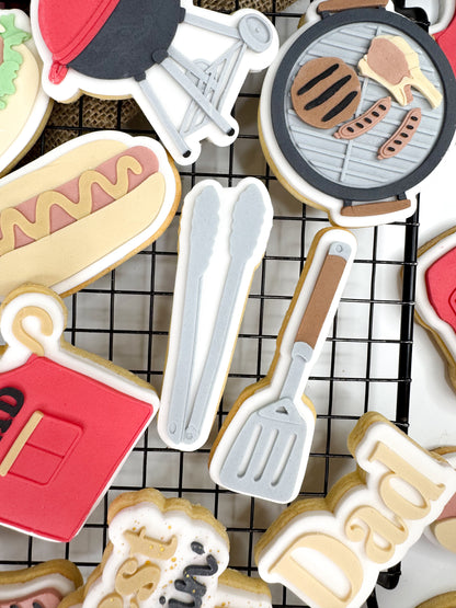 BBQ Tongs Cookie Cutter & Stamp