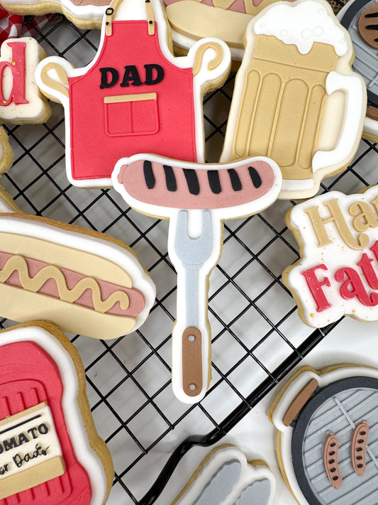 Sausage On Fork Cookie Cutter & Stamp