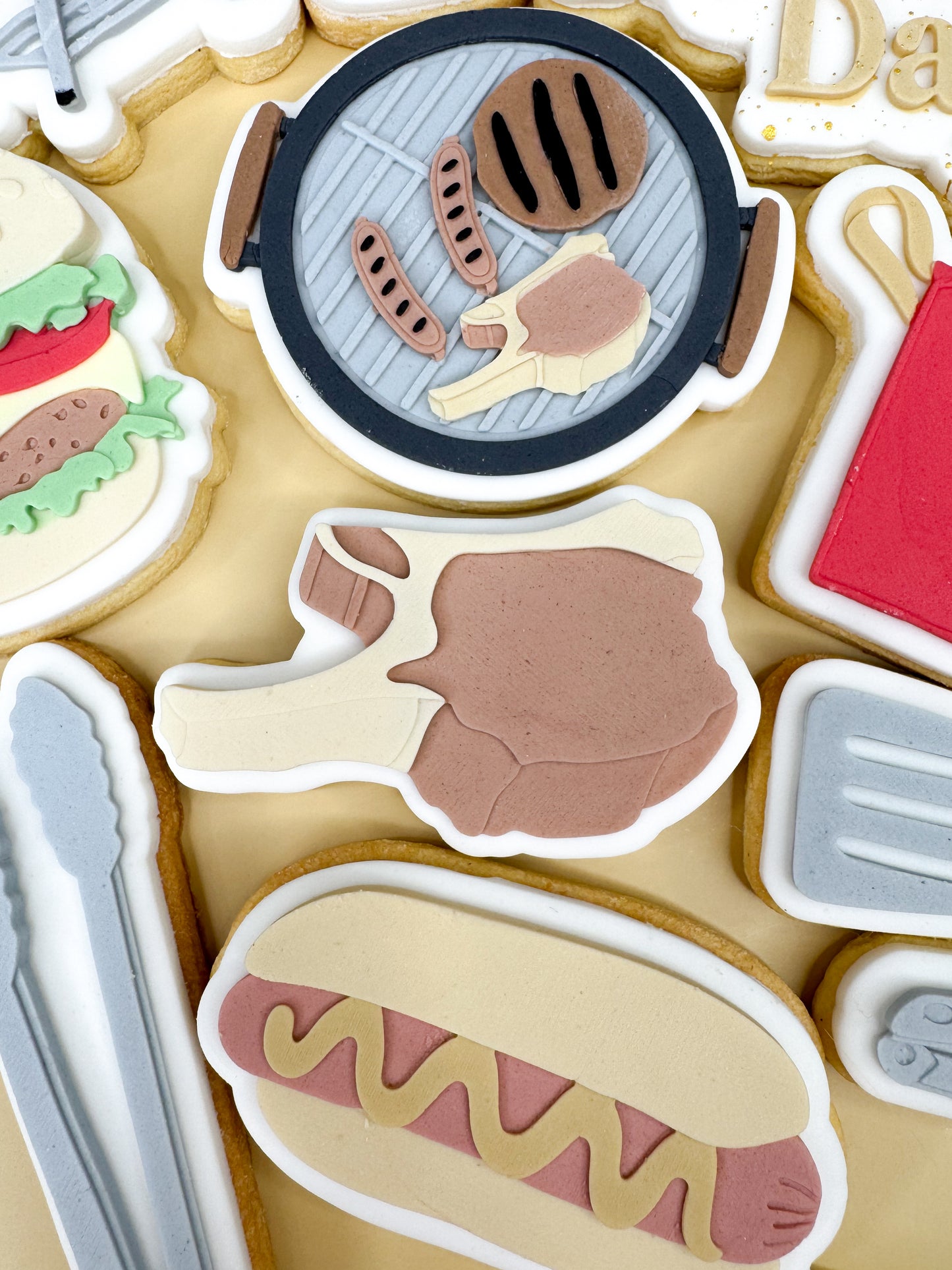 BBQ Tongs Cookie Cutter & Stamp