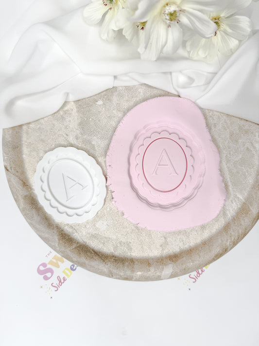 Scalloped A Cookie Cutter & Stamp