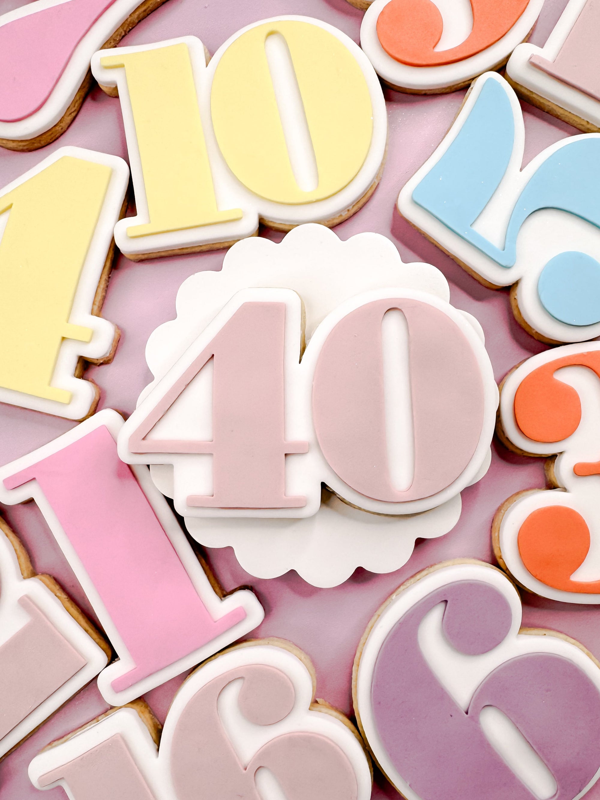 FORTY Cookie Cutter &amp; Stamp