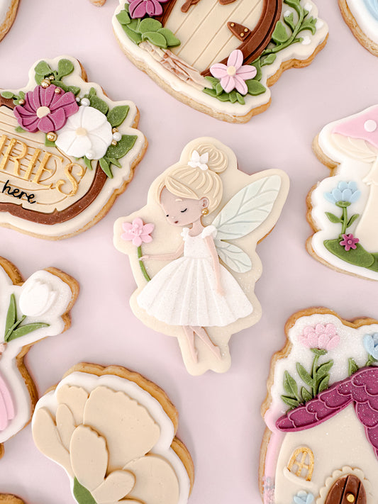 Fairy Holding Flower Cookie Cutter & Stamp