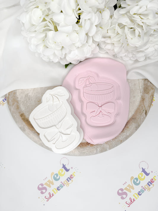 Cherry Cocktail Cookie Cutter & Stamp