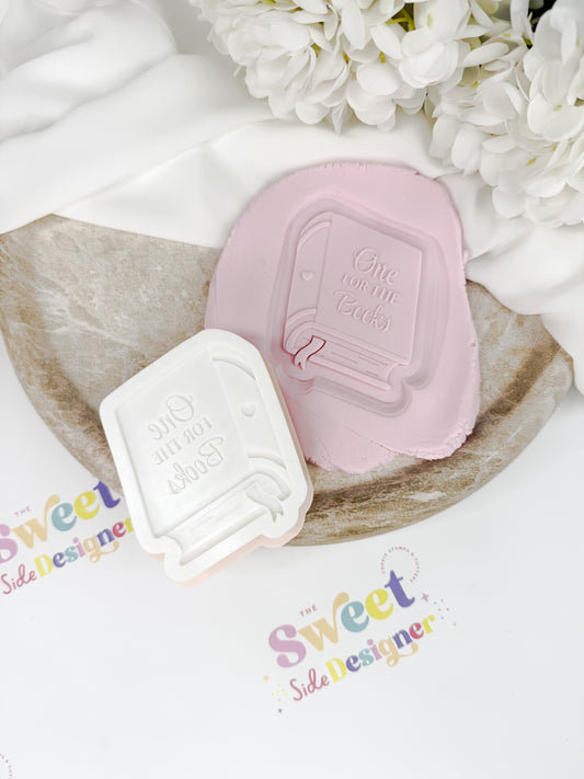 One For The Books Cookie Cutter & Stamp