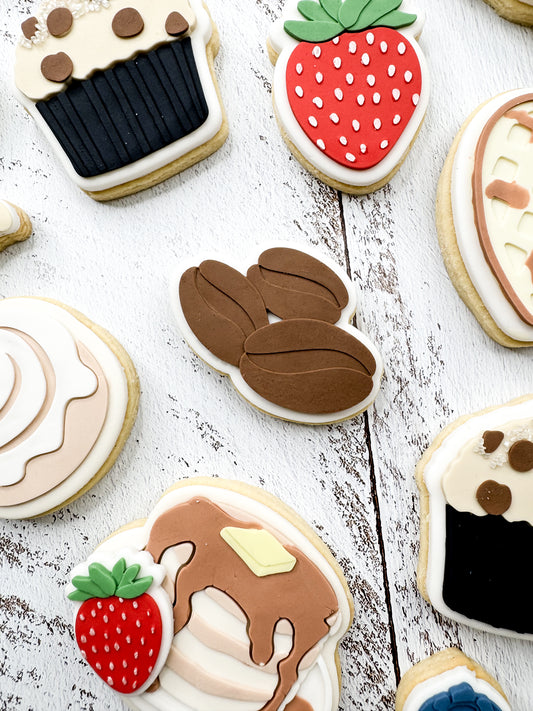 Coffee Beans Cookie Cutter & Stamp