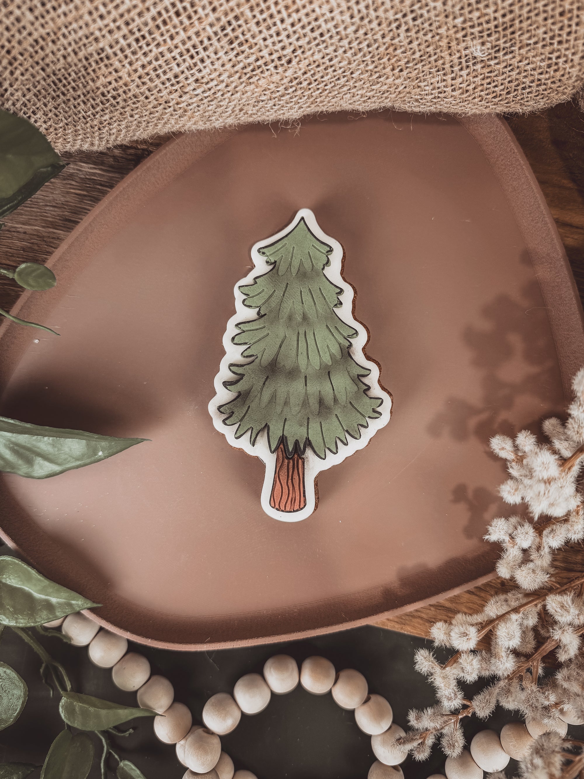 Storybook Pine Tree Cookie Cutter &amp; Stamp