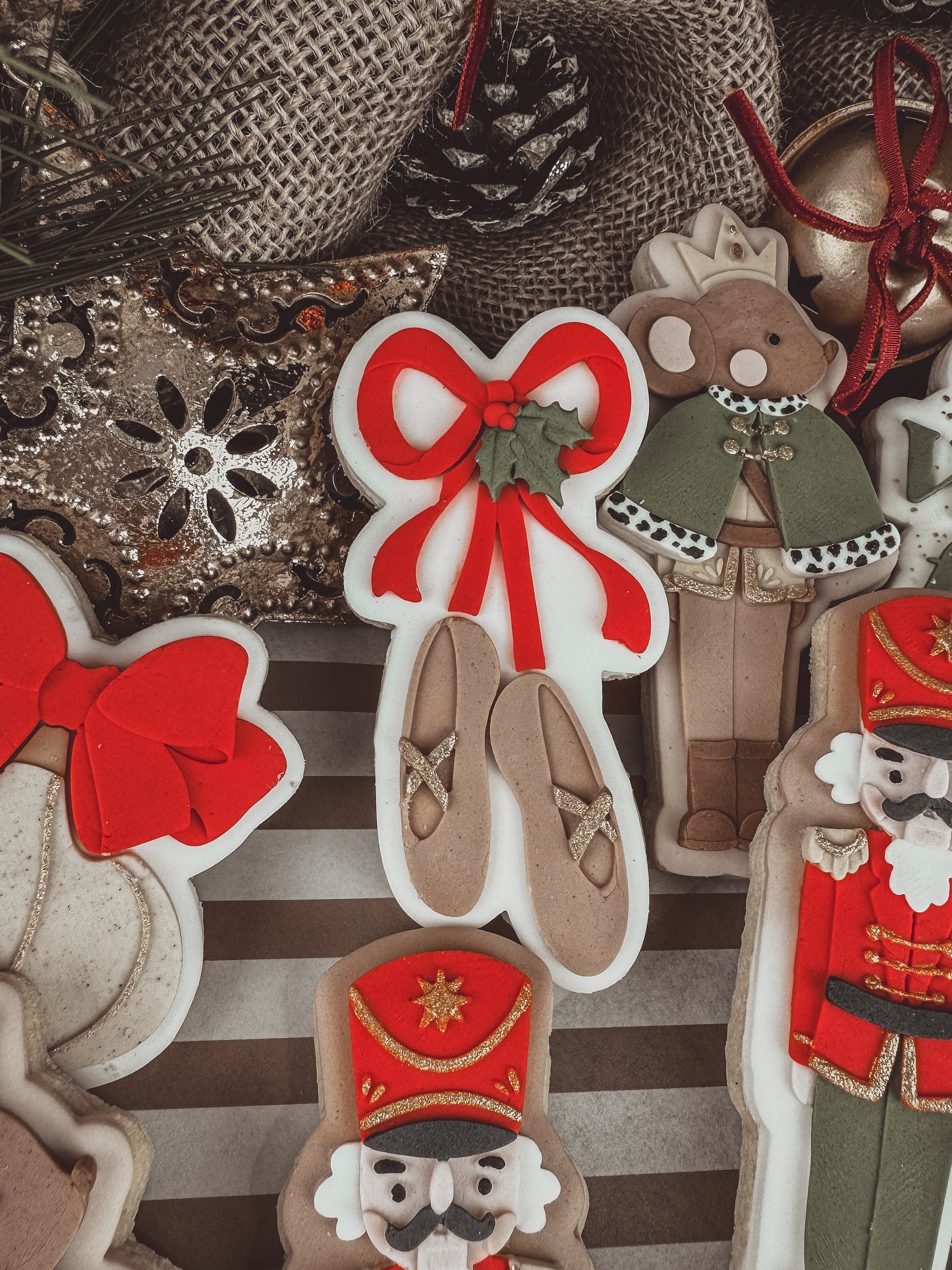 Nutcracker Ballerina Slippers With Bow Cookie Cutter & Stamp