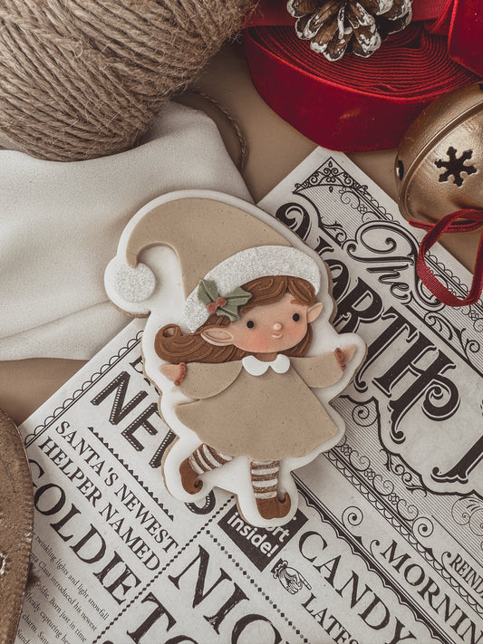 Girl Elf Cookie Cutter & Stamp