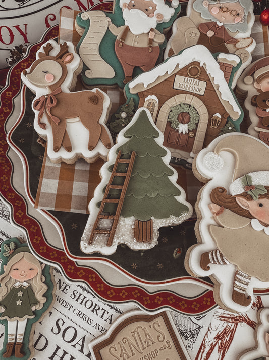 Elf Tree With Ladder Cookie Cutter & Stamp