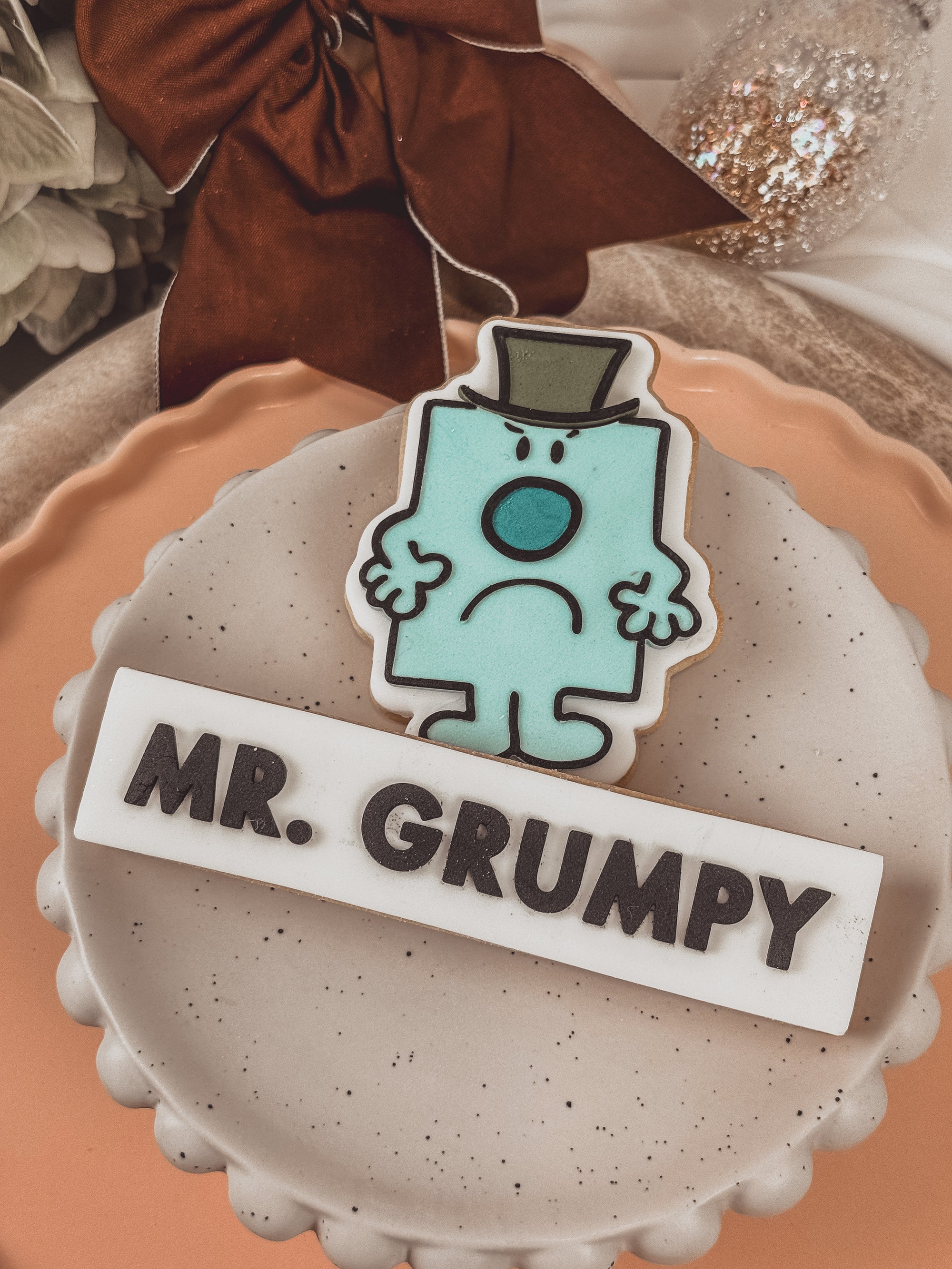 Grumpy Text Cookie Cutter &amp; Stamp