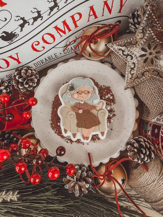 Mrs. Claus Cookie Cutter & Stamp