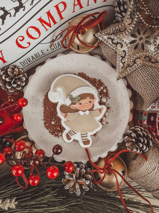 Girl Elf Cookie Cutter & Stamp