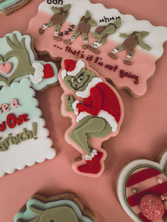 Green Creepy Santa Cookie Cutter & Stamp