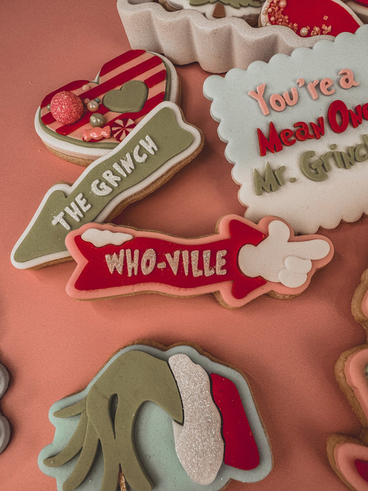 Grumpy Red Sign Cookie Cutter & Stamp