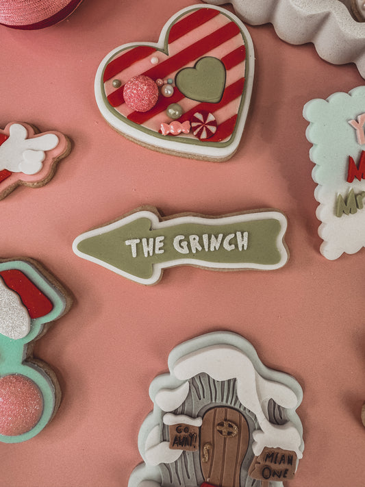 Grumpy Green Sign Cookie Cutter & Stamp