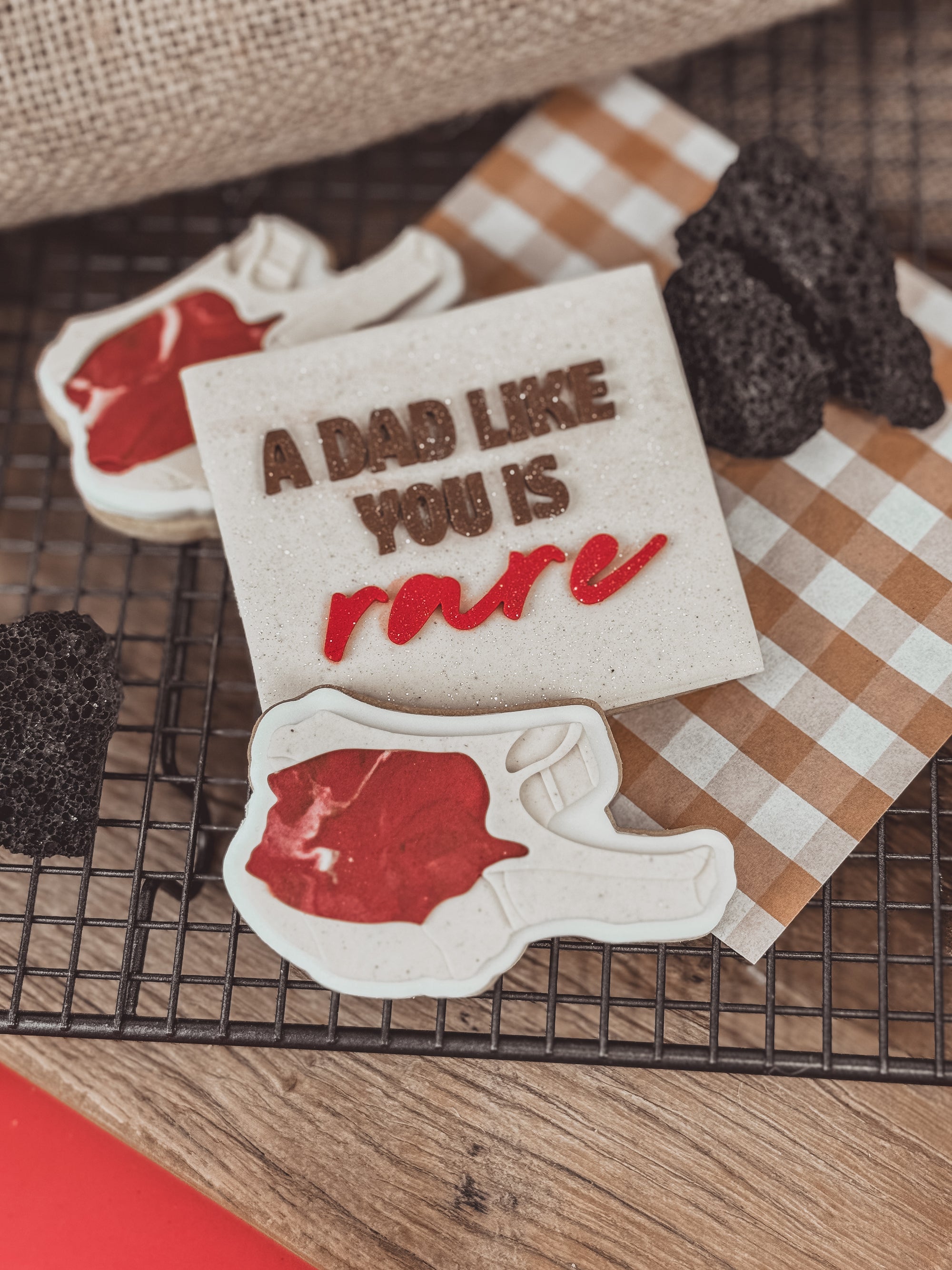 A Dad Like You Is Rare Text Cookie Cutter &amp; Stamp
