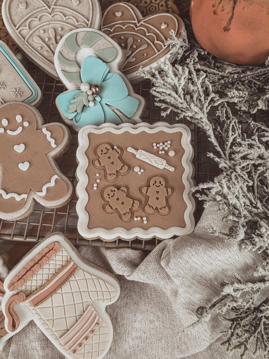 Baking Gingerbread Cookie Cutter & Stamp
