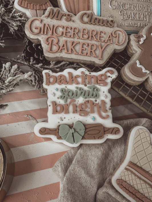 Baking Spirits Bright Cookie Cutter & Stamp