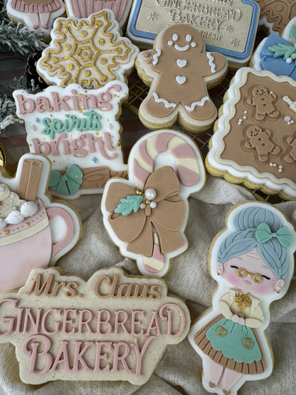 Candy Cane With Bow Cookie Cutter & Stamp