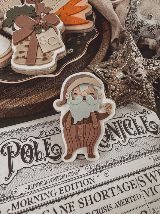 Santa Eating A Cookie Cookie Cutter & Stamp