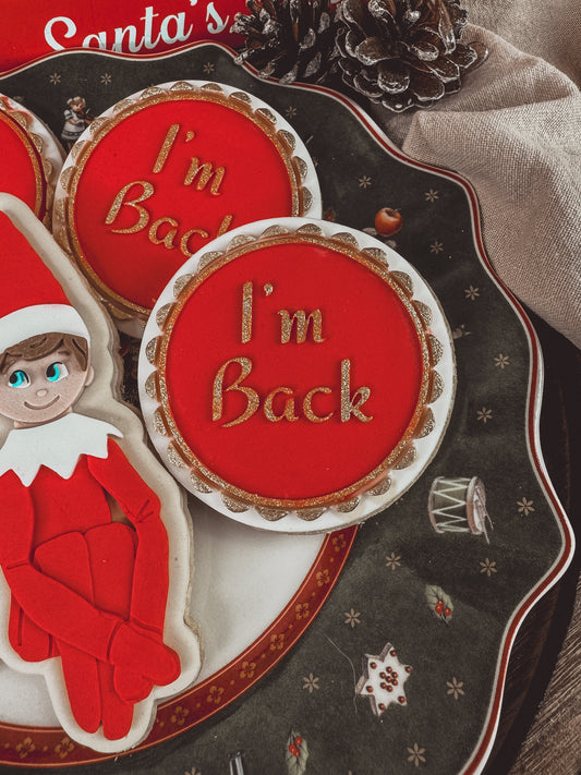 I'm Back Cookie Cutter & Stamp