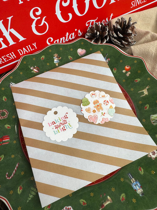 Baking Spirits Bright Double Sided Gift Tags (QTY 5)