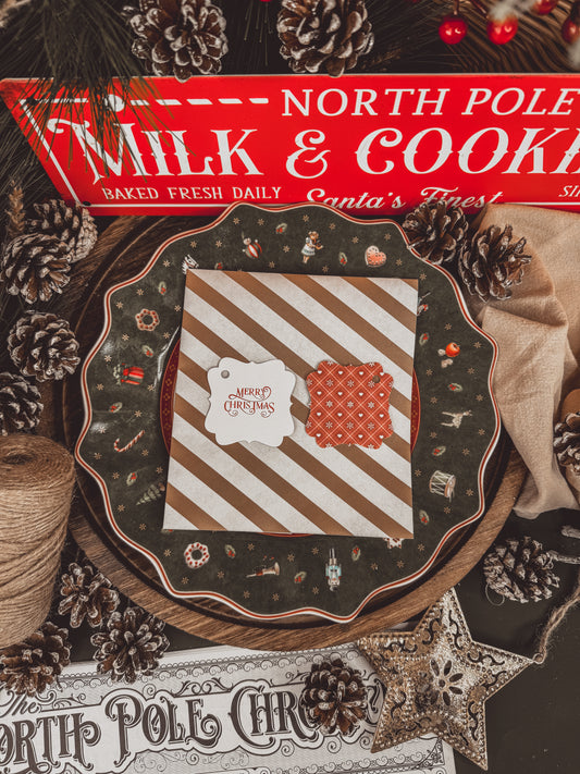 Merry Christmas Double Sided Gift Tags (QTY 5)