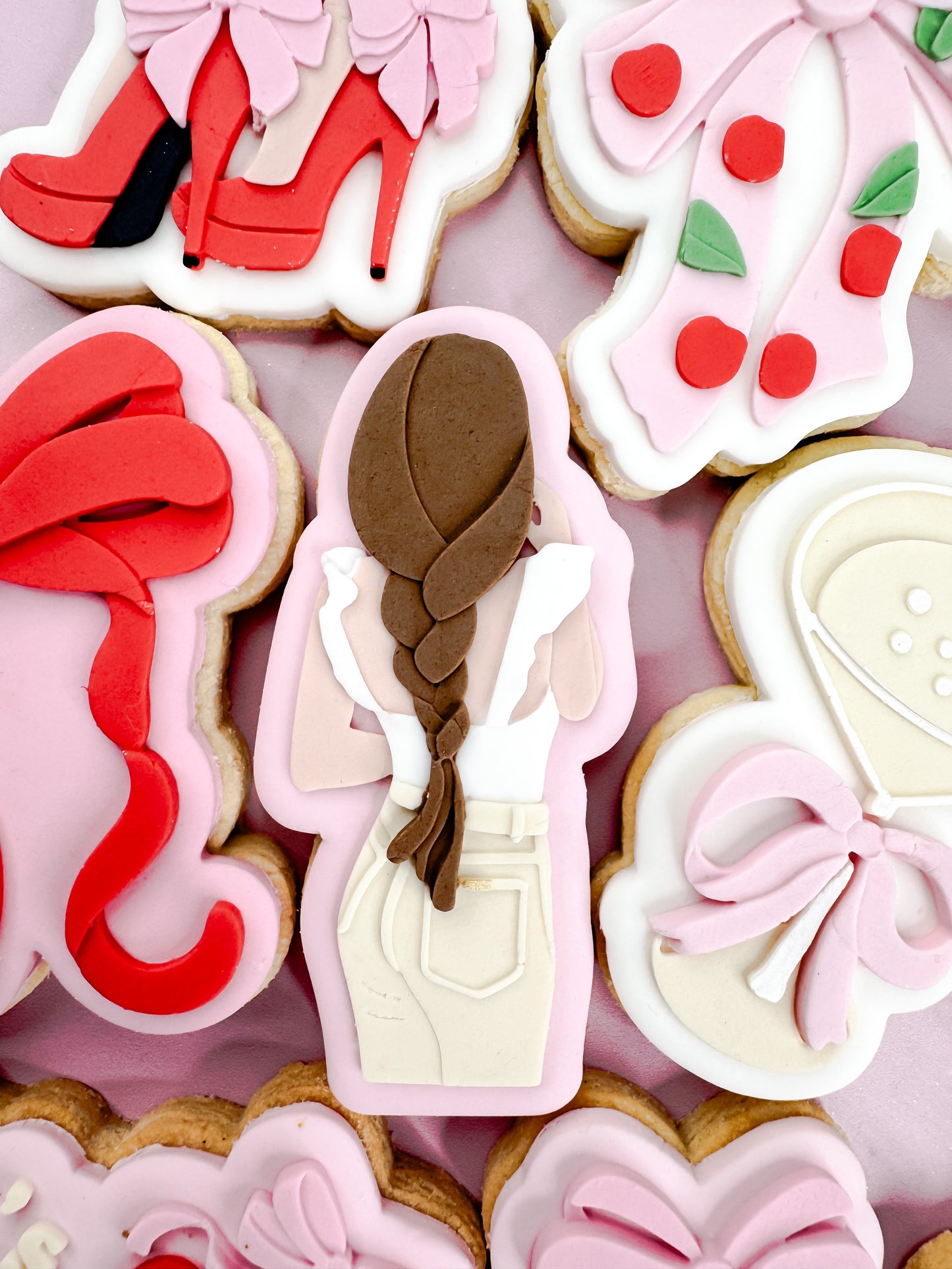 Girl Braided Hair Cookie Cutter & Stamp
