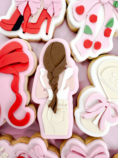 Girl Braided Hair Cookie Cutter & Stamp