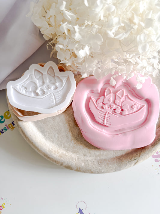 Sleepy Jack Russell Cookie Cutter & Stamp
