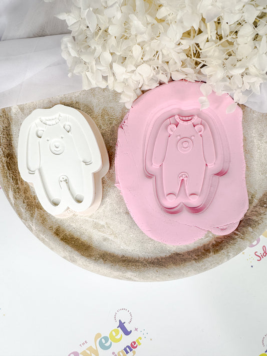 Teddy Bear Onsie Cookie Cutter & Stamp